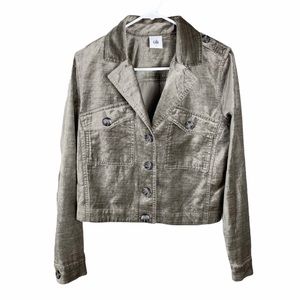 Cabi Sunday topper velvet platinum jacket small